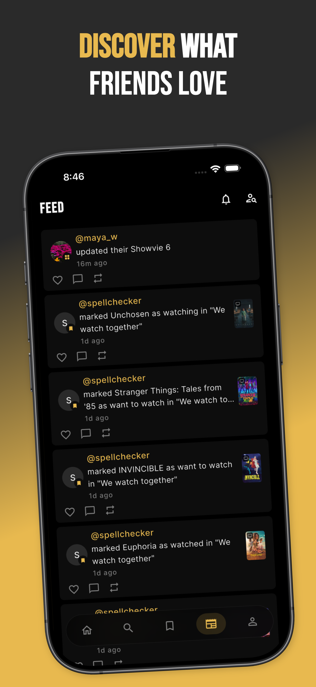 Showvie social feed